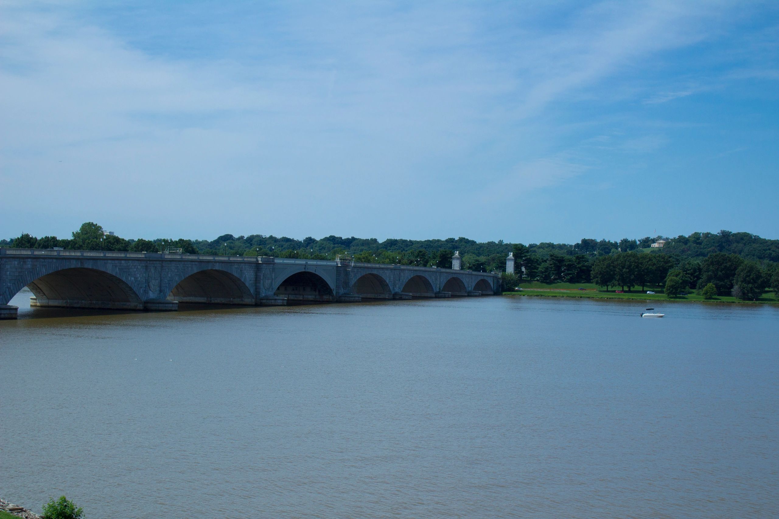 Memorial Bridge connecting Arlington and Washington, DC