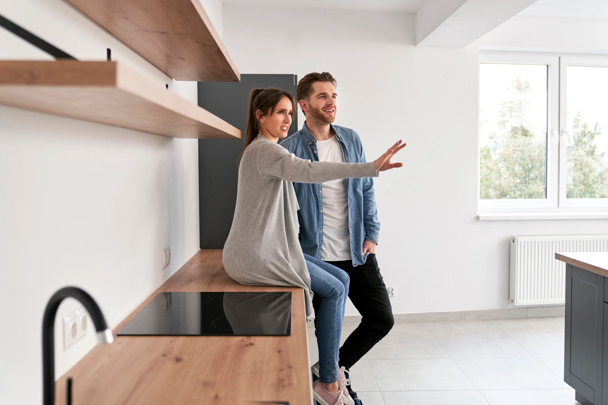 Couple planning their next home purchase together