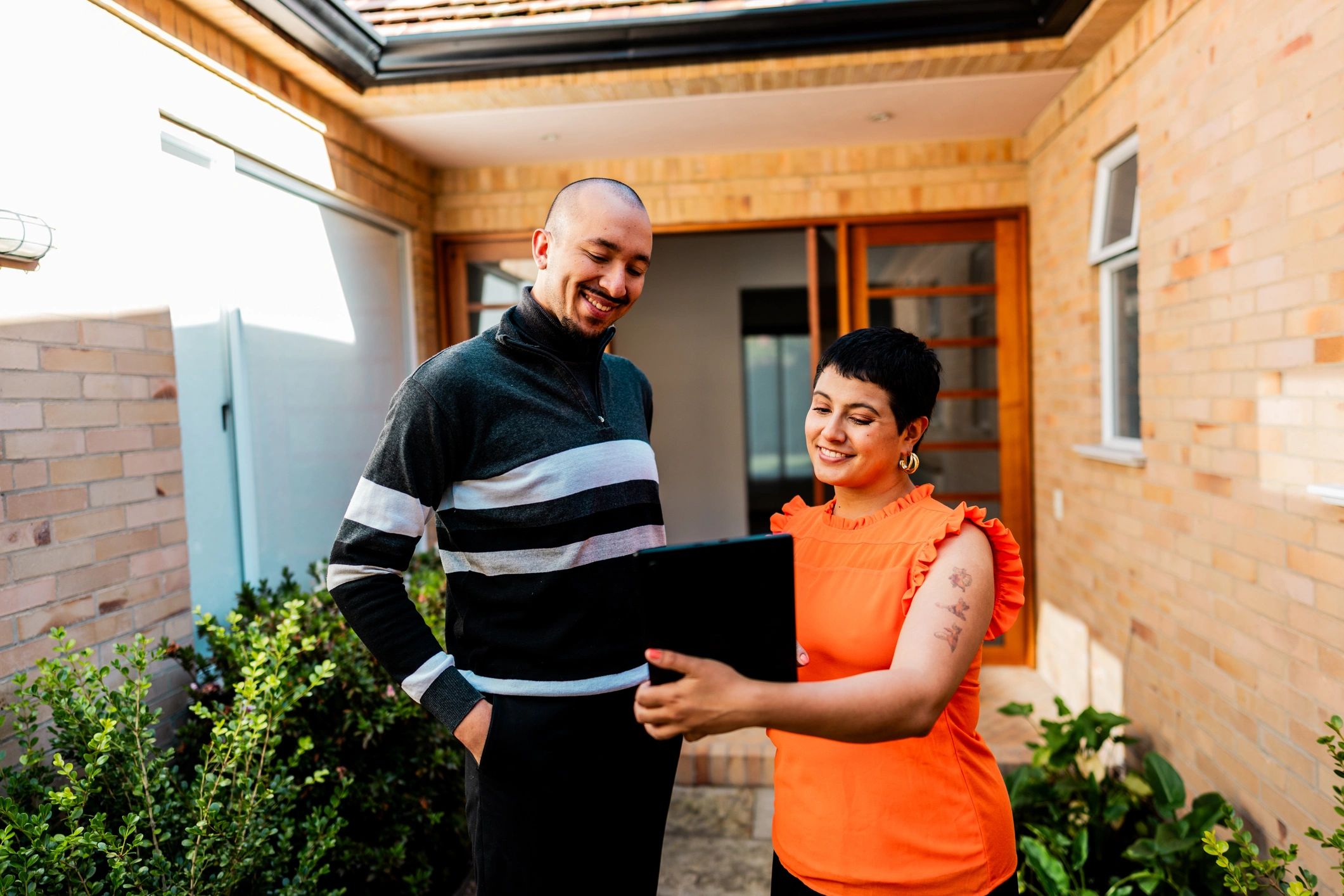 Client talking with real estate agent